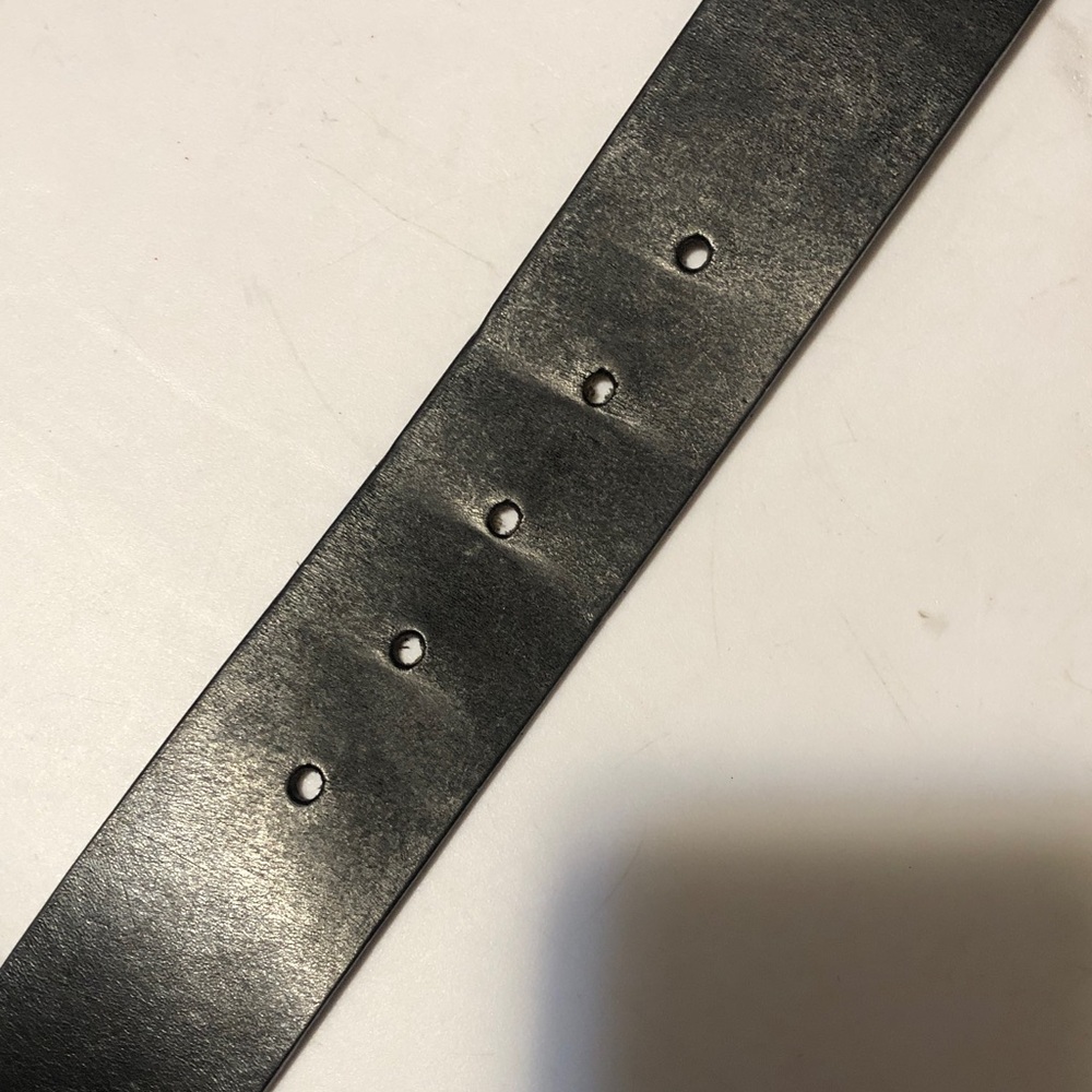 Banana Republic Black Genuine Leather Belt with Rectangle Metal Buckle, Size S - Picture 9 of 9